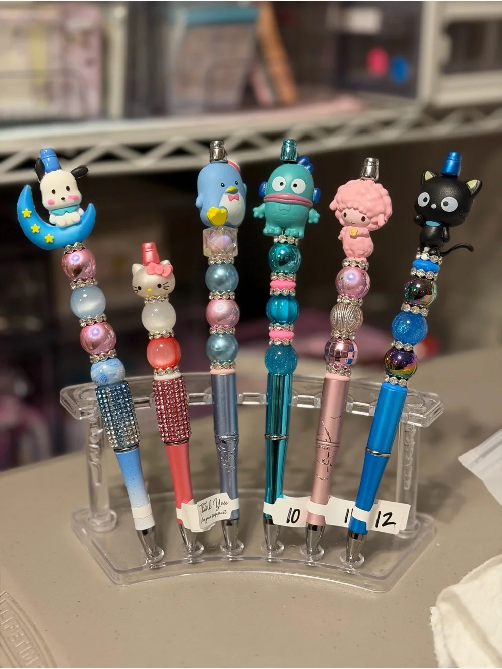 Pen-1407 Handmade Beaded Character Pens you choose